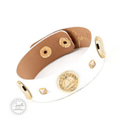 Bransoleta 0191 Gold White Rivets GSHA