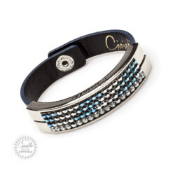 Bransoleta 005 Silver Blue Motif