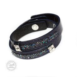 Bransoleta 098 Silver Navy Blue CR PARSH